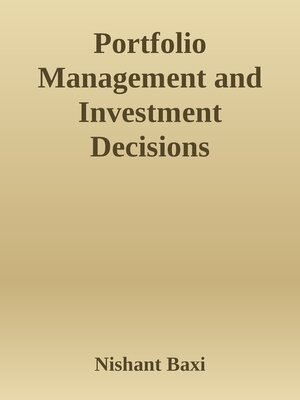 cover image of Portfolio Management and Investment Decisions